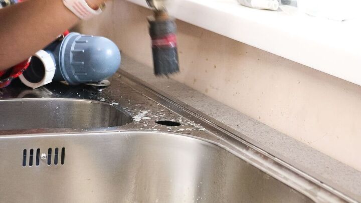 how to cut a hole in a kitchen sink