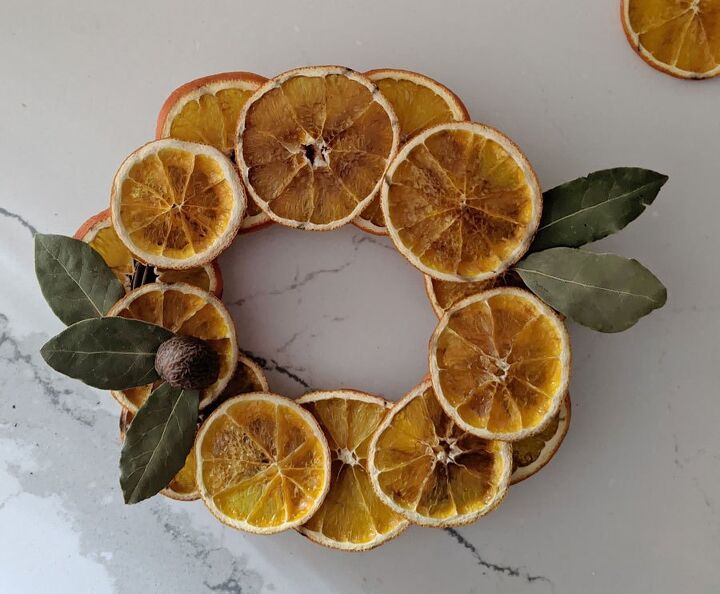 corona de naranjas secas para tu cocina