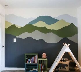 the 20 best wall makeovers of the year, Celebrate the Great Outdoors with a gorgeous mountain mural