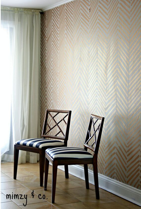 the 20 best wall makeovers of the year, Get that funky wallpaper look for next to nothing
