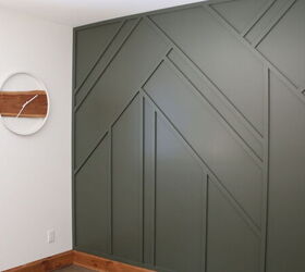 the 20 best wall makeovers of the year, Go modern with a geometric patterned accent wall