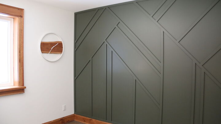 the 20 best wall makeovers of the year, Go modern with a geometric patterned accent wall