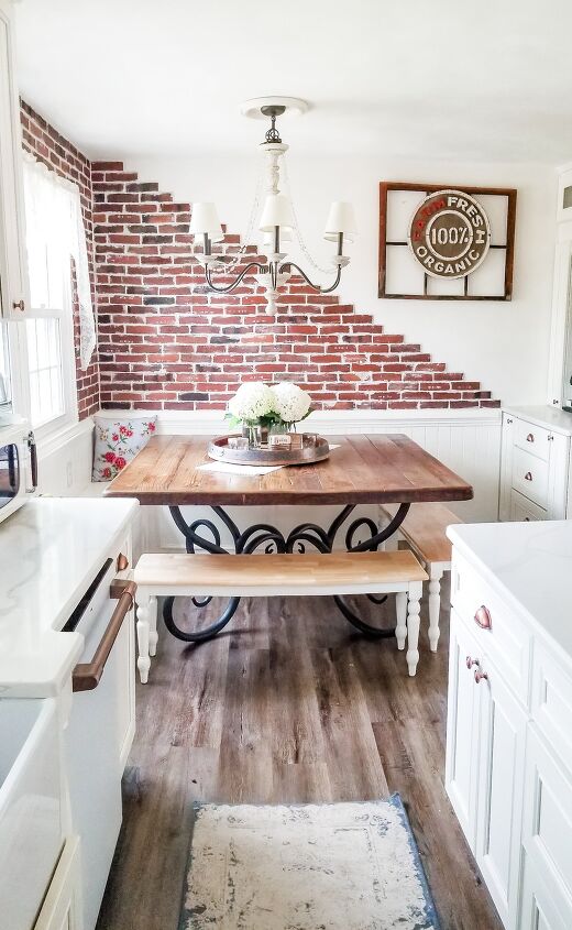 the 20 best kitchen updates people did in 2020, Build your own cozy breakfast nook benches