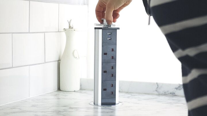 the 20 best kitchen updates people did in 2020, Install a convenient popup socket to your kitchen counter