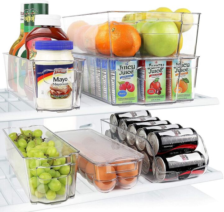 s 5 brilliant kitchen organizers you can order today on amazon, Stackable Fridge Bins