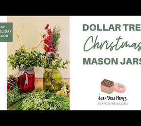 Adornos de Navidad en tarros de masón de Dollar Tree