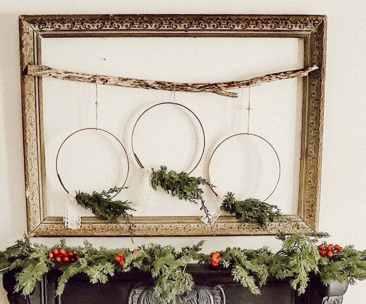 diy christmas hoop wreaths
