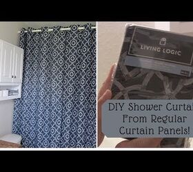 Cortinas de ducha extra largas a partir de cortinas normales