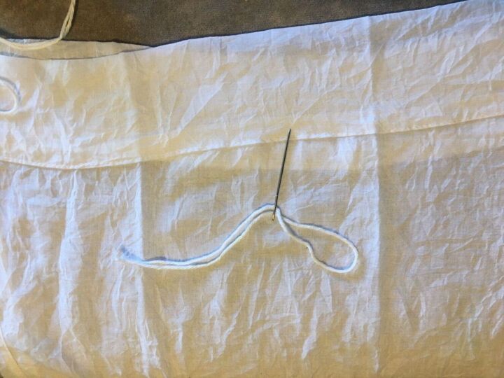 farmhouse curtains no sew
