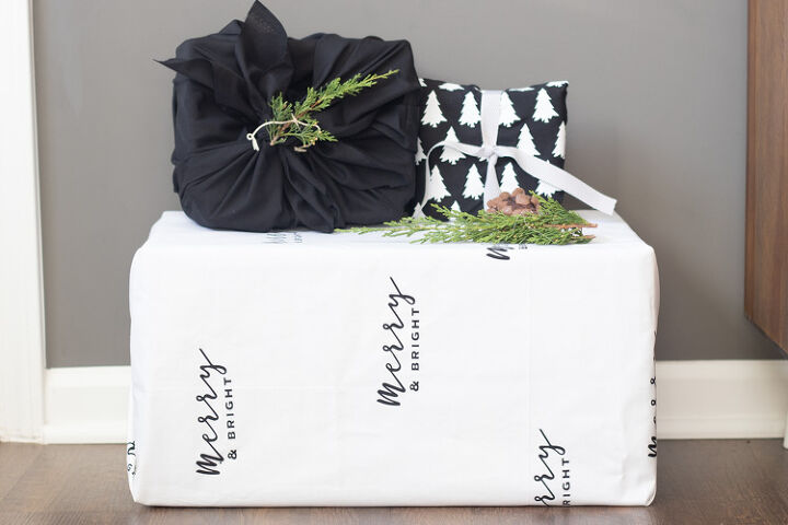s 15 gorgeous ways to wrap your gifts this week, Design your own sustainable fabric gift wrap using Cricut