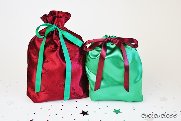 s 15 gorgeous ways to wrap your gifts this week, Sew your own dreamy drawstring gift bags