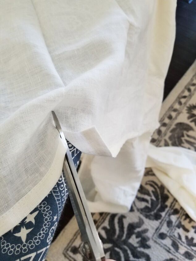 no sew linen curtains from tablecloths