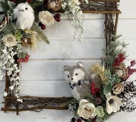 s 15 holiday wreath ideas you won t see on anyone else s front door, Whimsical Woodland Wreath