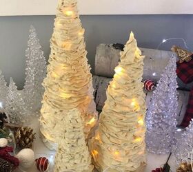 s 8 magical ways to light up your home this christmas, Wrap fairy lights around a foam cone for this