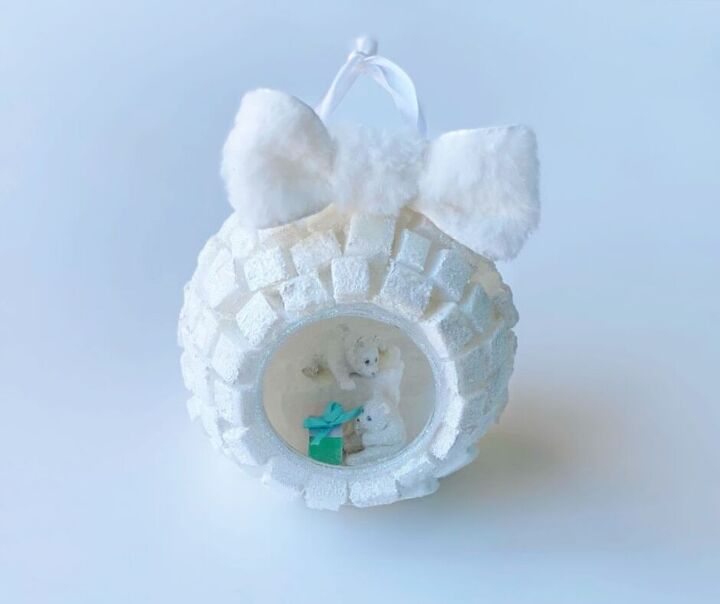 easy diorama igloo ornament