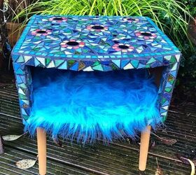 how to upcycle a vintage bedside table with mosaics, Mosaic bedside tavle