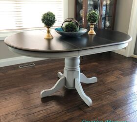 21 ways to bring your old dining table into 2021, Give an old wooden table a gorgeous new stain