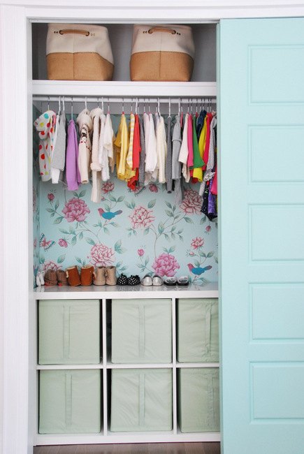 s 15 brilliant ways to organize your closet for a cleaner year, Organize your kids closet with cubbies and boxes