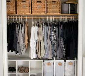 s 15 brilliant ways to organize your closet for a cleaner year, Organize your closet with baskets and cubbies