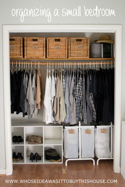 s 15 brilliant ways to organize your closet for a cleaner year, Organize your closet with baskets and cubbies