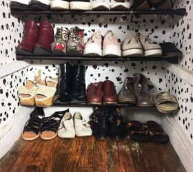 s 15 brilliant ways to organize your closet for a cleaner year, Simplify your life with tension rod shoe storage