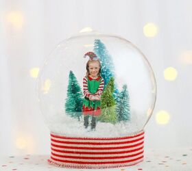 s 20 heartwarming gifts you can make from old photos, Delight the grandparents with a cute personalized snow globe