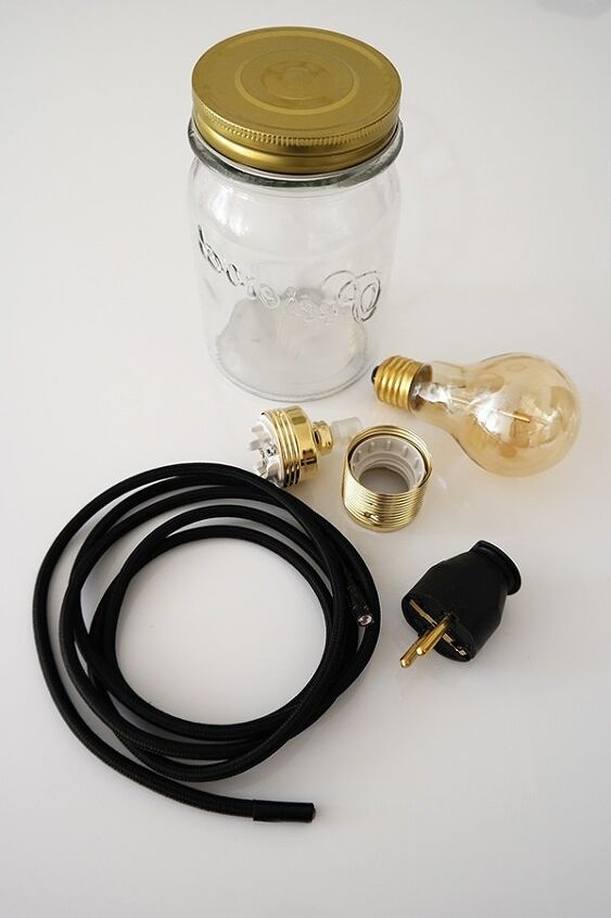 make a cool lamp in a glass jar