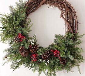 beautiful diy christmas wreath on a budget