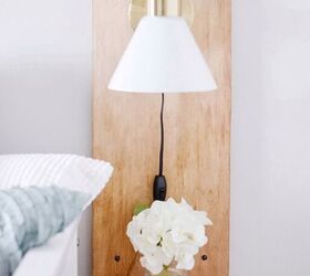 15 ideas that belong on your diy resolution list, Build simple floating nightstands with attached sconces