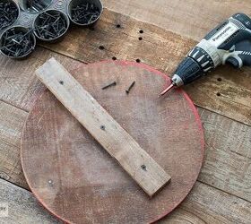 make an oversized christmas ornament from any wood round