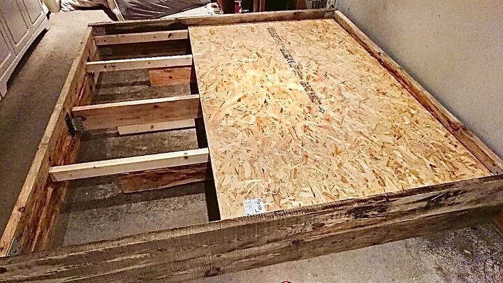 how to make your own wooden bed base, Adding the chipboard base