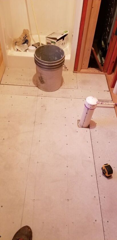 broken tile bathroom floor