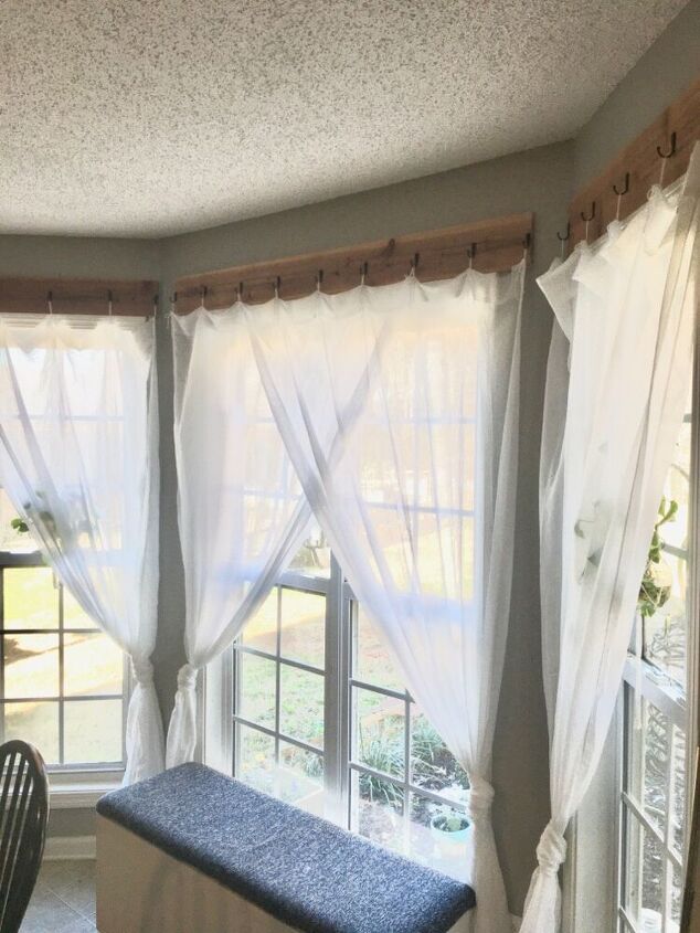 farmhouse curtains no sew