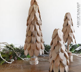 s 16 alternative christmas trees we re obsessed with this week, DIY a whimsical Christmas tree from wood chips