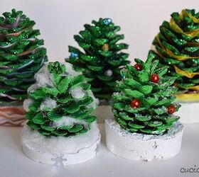 s 16 alternative christmas trees we re obsessed with this week, Make adorable mini Christmas trees from pine cones