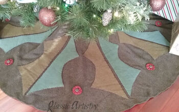 Falda de lana para el árbol de Navidad DIY