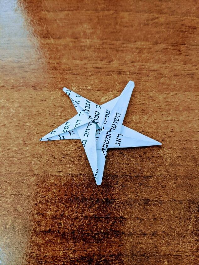 ornamento de estrela de natal de origami
