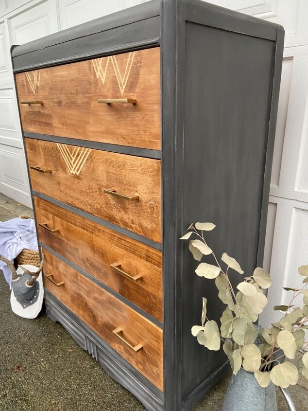 10 stunning makeovers that will make you rethink your old bedroom set, DIY this southwestern style dresser using painters tape