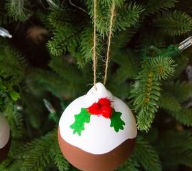 s 15 of our favorite christmas ornaments people made this year, DIY these sweet Christmas pudding ornaments