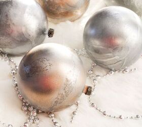 s 15 of our favorite christmas ornaments people made this year, Get fancy with faux Mercury Glass ornaments