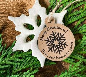 s 15 of our favorite christmas ornaments people made this year, Whip up these beautiful salt dough snowflake ornaments