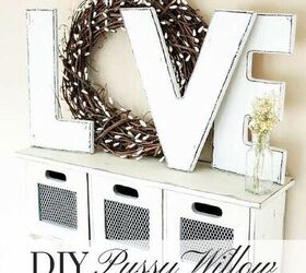 15 gorgeous ways to decorate your door after new year s, Craft a faux pussy willow wreath from Q tips
