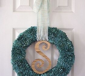 15 gorgeous ways to decorate your door after new year s, Turn pistachio shells into a stunning flower wreath
