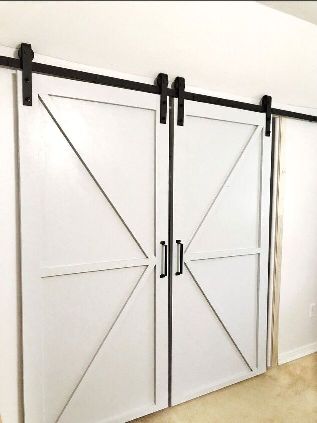 diy budget friendly barn door closet plywood
