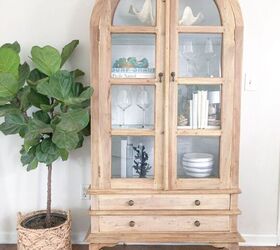10 reasons why you might want to bleach your old furniture, Refinish a gorgeous arched cabinet with bleach