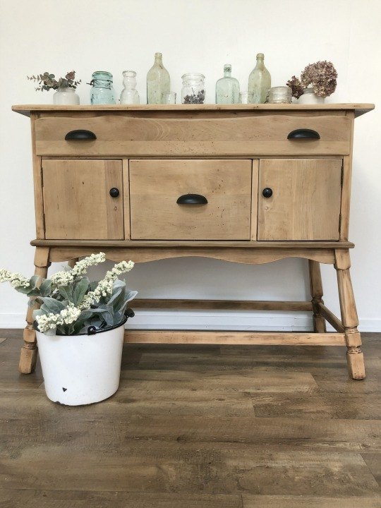 10 reasons why you might want to bleach your old furniture, Bleach a thrifted wood cabinet for a light breezy look