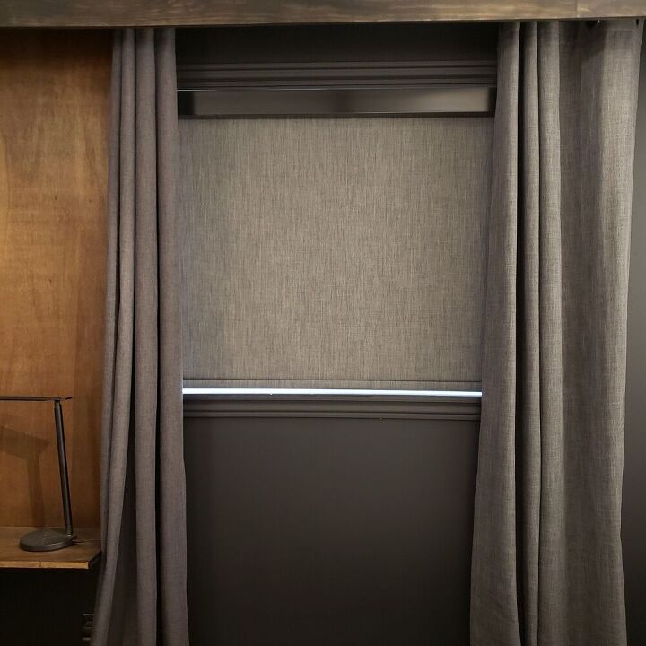 how to build a frame around a window with a curtain box, The curtain box