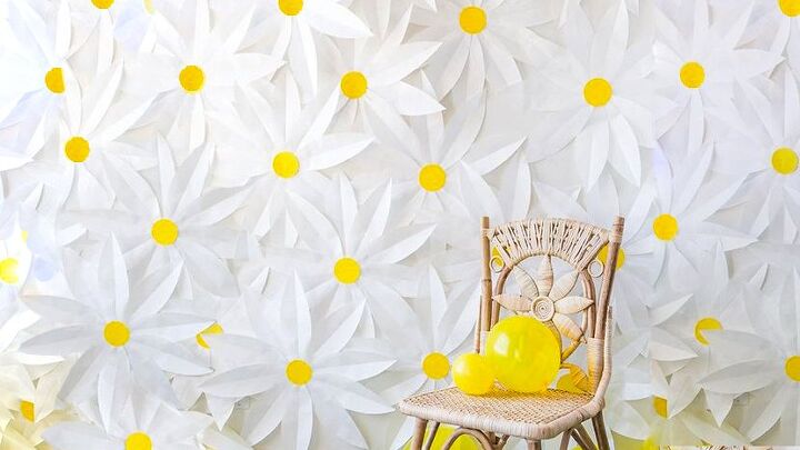 s boost your mood with these 12 colorful decor ideas, Make a whimsical 3D daisy wall from craft paper