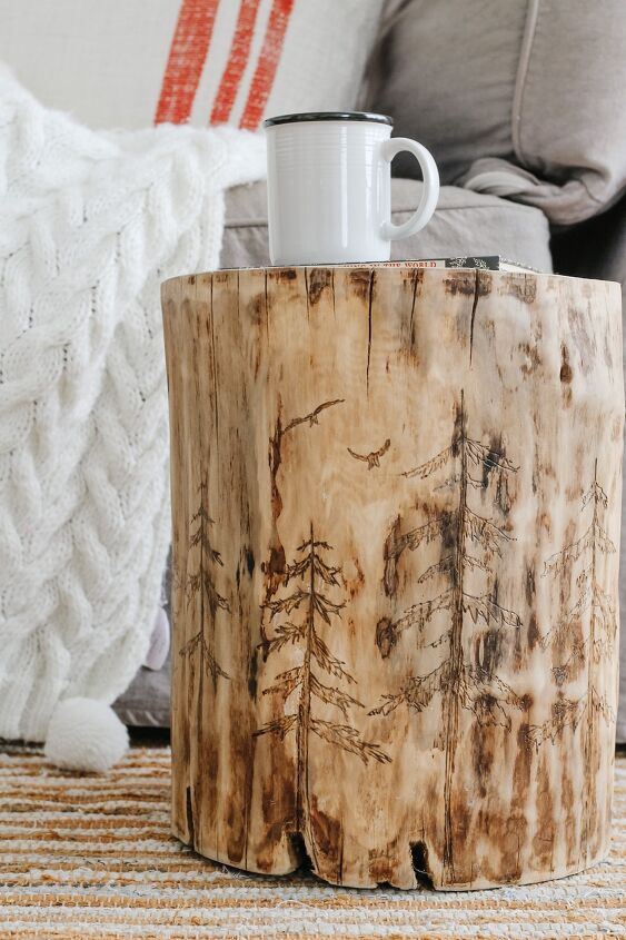 13 eye catching end tables you ll definitely want to add to your home, Transform a natural log into a rustic side table
