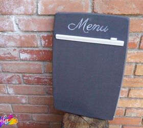 s 12 smart ways you ve never thought of using a cutting board, Create a cute menu board with a cutting board and chalkboard paint